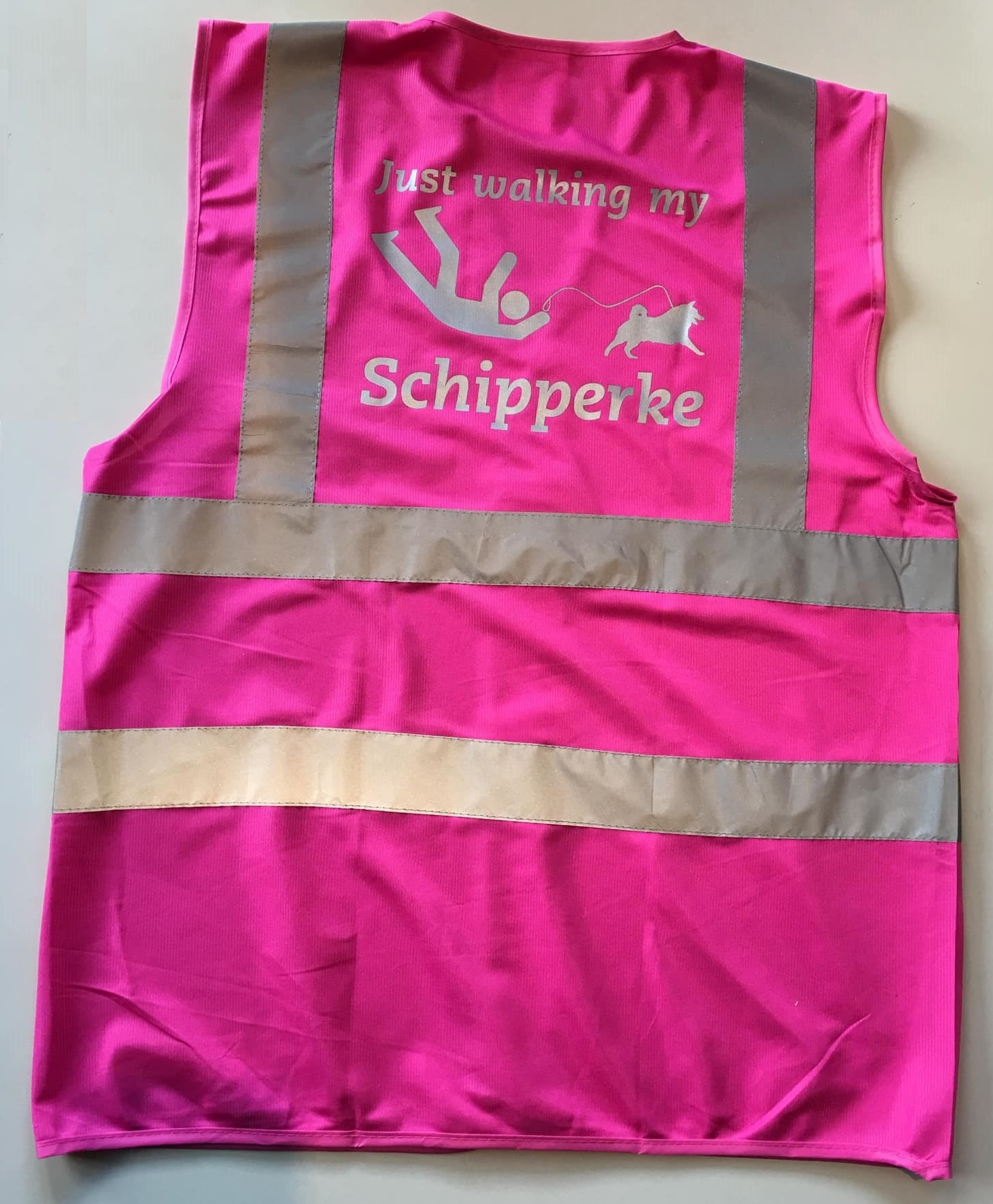 Hi Vis vest "Just walking my Schipperke"